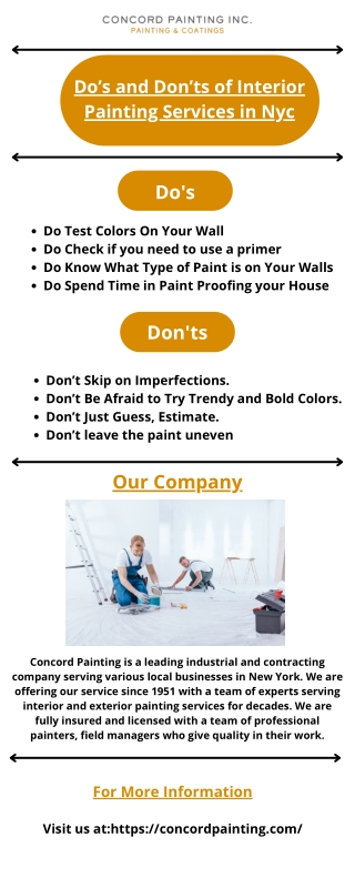 Do’s and Don’ts of Interior Painting Services in Nyc