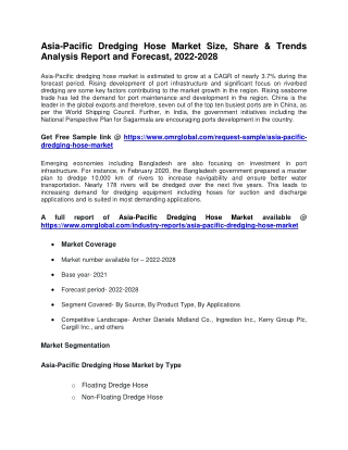 Asia-Pacific Dredging Hose Market