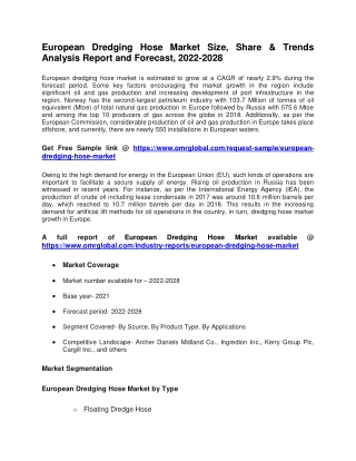 European Dredging Hose Market