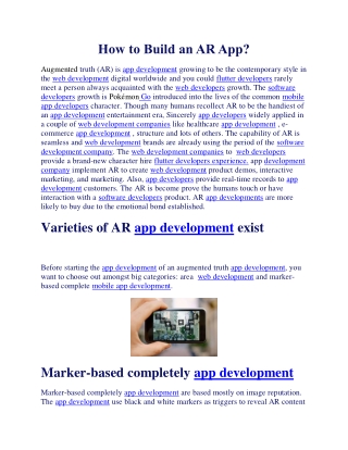 How to Build an AR App  pdf