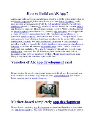 How to Build an AR App  pdf