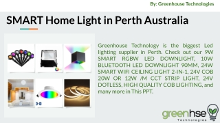 Smart LED Lighting in Perth by Greenhouse Technologies