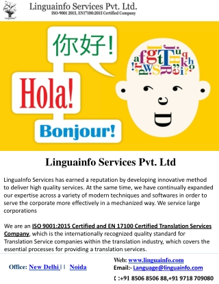 Language Translation Company In India