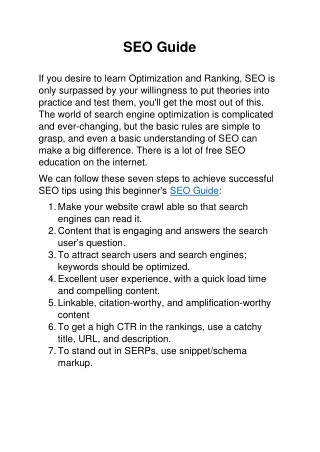 SEO Guide