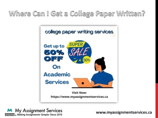 Where Can I Get a College Paper Written?
