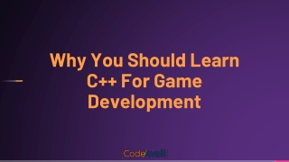 Why You Should Learn C   For Game Development