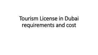 Tourism License in Dubai requirements and cost