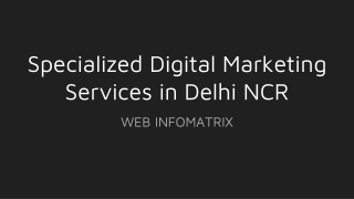 Specialized Digital Marketing Services in Delhi NCR