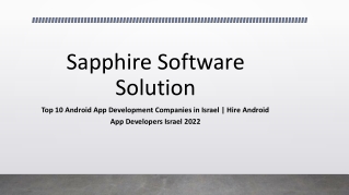 Top 10 Android App Development Companies in Israel-Hire Android App Developers Israel 2022