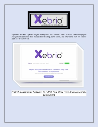 Software Project Management Tool | Xebrio.com