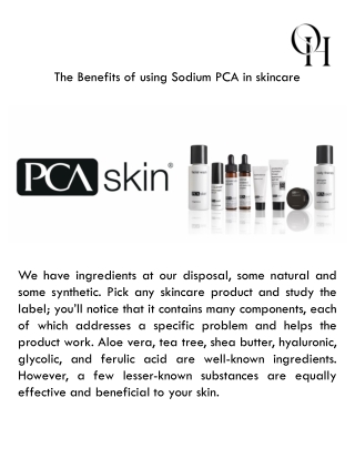 The Benefits of using Sodium PCA in skincare