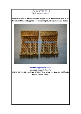 Masonic supply store online Arreosmasonicosusa.com