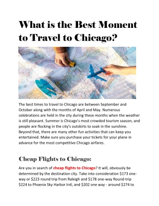 What is the Best Moment to Travel to Chicago?