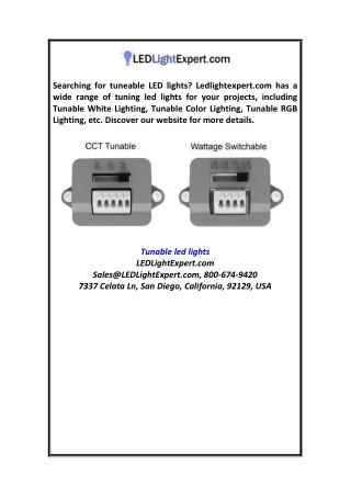 Tuneable Led Lights Ledlightexpert.com