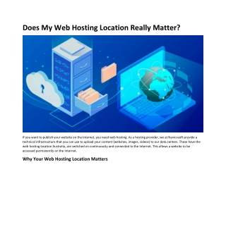Does My Web Hosting Location Really Matter