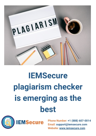 IEMSecure plagiarism checker is emerging as the best