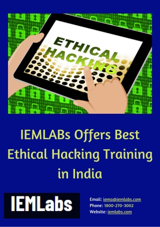 IEMLABs Offers Best Ethical Hacking Training in India