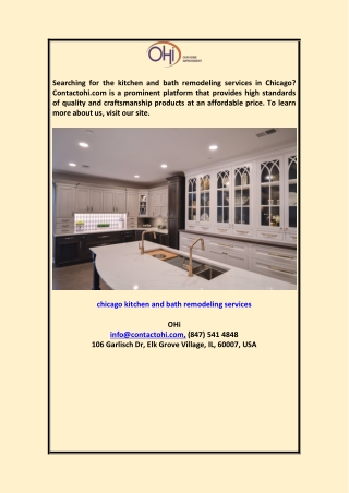 Chicago Kitchen And Bath Remodeling Services Contactohi.com