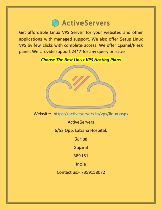 Choose The Best Linux VPS Hosting Plans