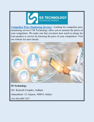 Competitor Price Monitoring Services | SS Technology
