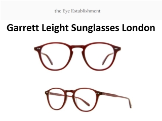 Garrett Leight Sunglasses London