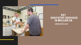 Pet Dentistry Services in McLean VA