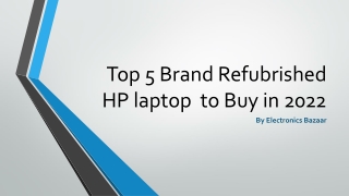 Top 5 Brand Refubrished  HP Laptops to Buy in 2022 I HP i3 Laptop | HP Pavilion