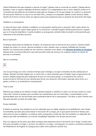 Trucos y consejos imprescindibles ya antes de hacer una renovacion en su viviend