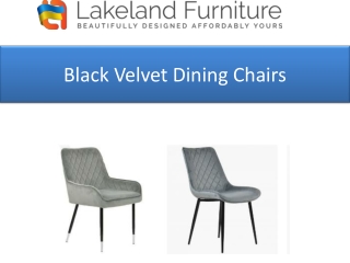 Black Velvet Dining Chairs