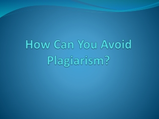 How To Avoid Plagiarism in Education