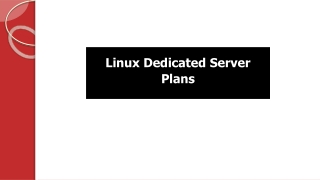 Linux Dedicated Server Plans