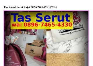 Tas Ransel Serut Rajut