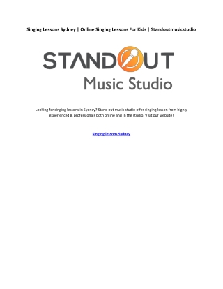 Singing Lessons Sydney Online Singing Lessons For Kids