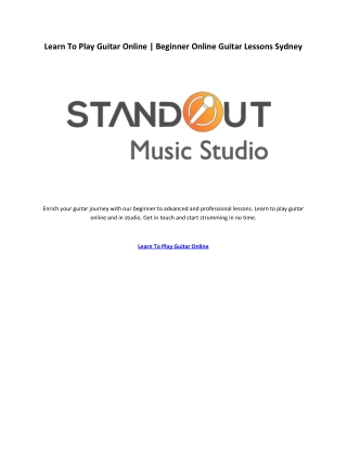 Learn To Play Guitar Online Beginner Online Guitar Lessons Sydney