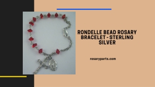 Rondelle Bead Rosary Bracelet - Sterling Silver