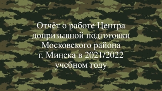 Отчёт о работе ЦДП