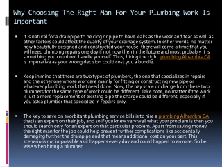 Right Man For Your Plumbing