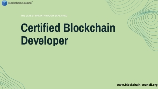 Certified Blockchain Developer | Blockchain Council