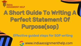 A Short Guide To Writing A Perfect Statement Of Purpose(sop)