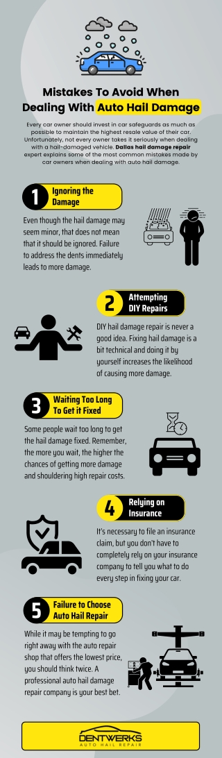 Mistakes To Avoid When Dealing With Auto Hail Damage