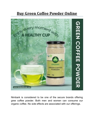Buy Green Coffee Powder Online