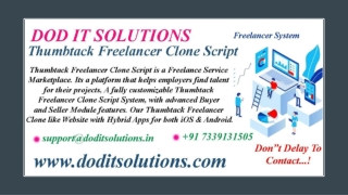 Online Thumbtack Freelancer Clone System - DOD IT SOLUTIONS