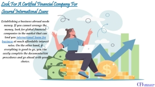 International loans for business