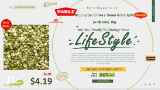 Moong Dal Chilka / Green Gram Split (with skin) 1Kg - Indian Groceries in New Ze