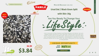 Urad Dal / Black Gram Split with Skin 1Kg - Indian Groceries in New Zealand