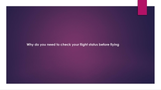 Why do you need to check your flight status before flying