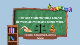 How can students find a balance between activities and schoolwork?