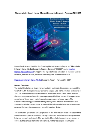 Blockchain in Smart Home Market Research Report—Forecast Till 2027