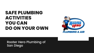 Safe Plumbing Activities You Can Do on Your Own