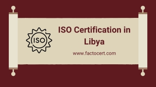 ISO Certification in Libya